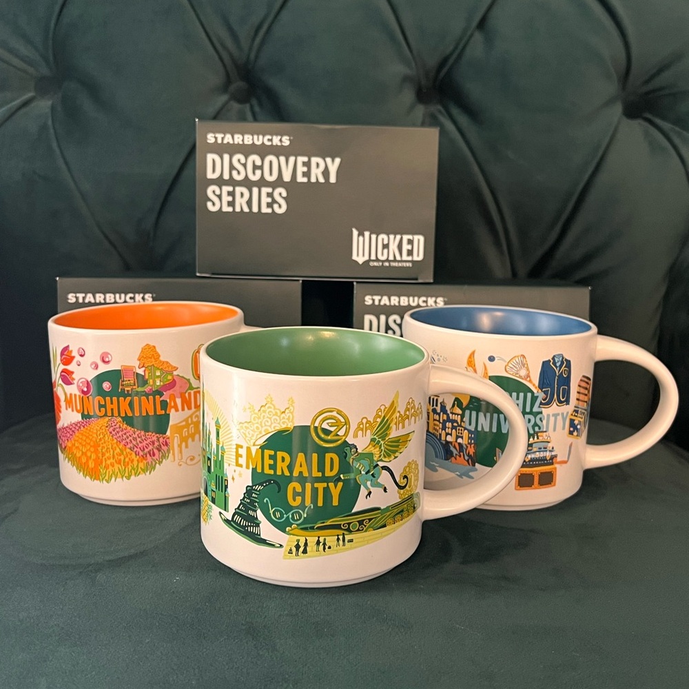 Starbucks 2024 Wicked Discovery Series Complete Set Mug 14 oz Brand New